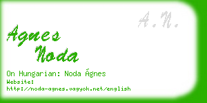 agnes noda business card